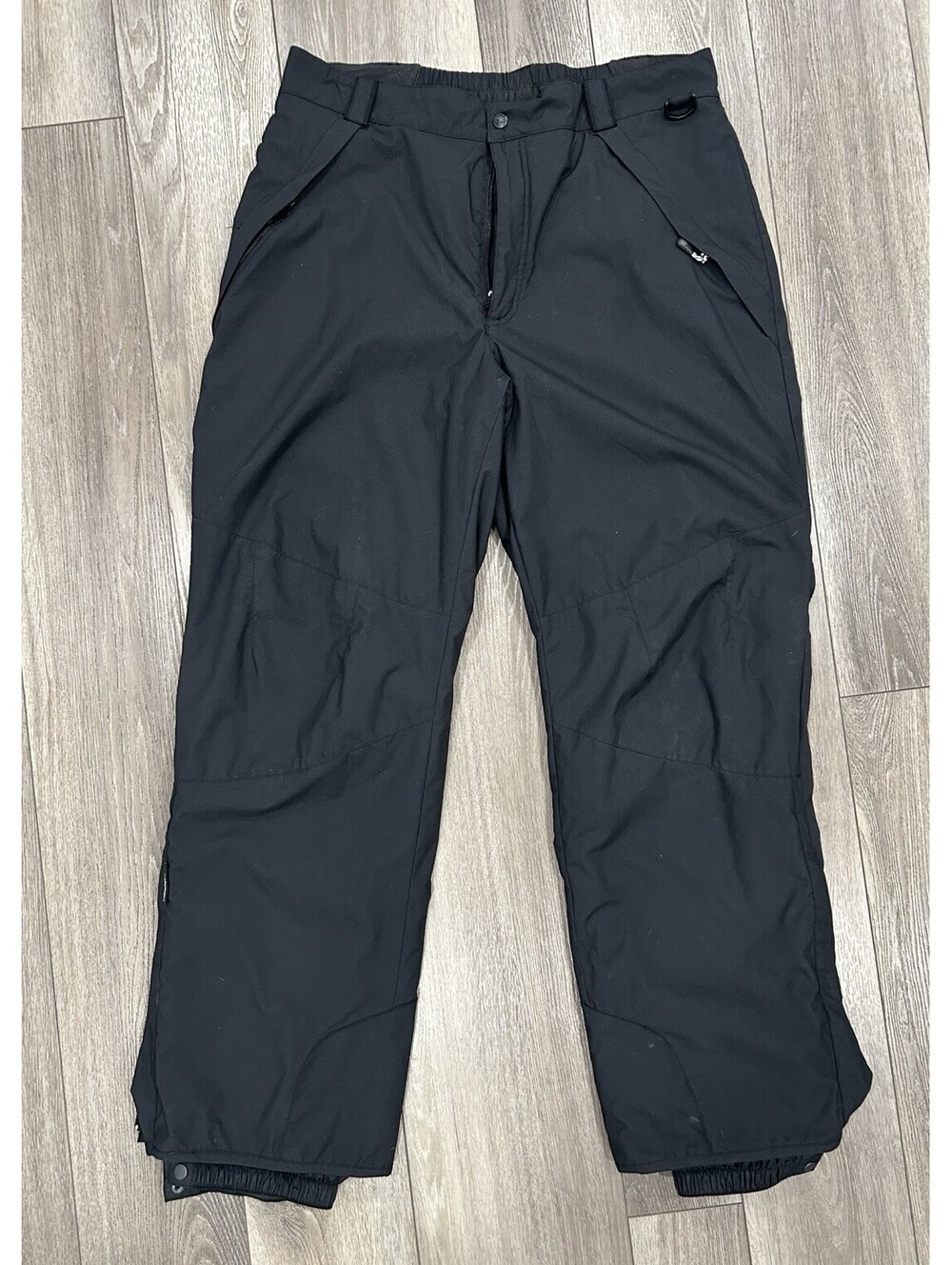 Columbia Mens Black Flat Front Regular Fit Waterproof Snow Pants Size Xl